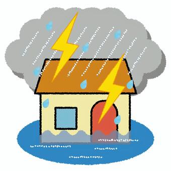 水災　床上浸水